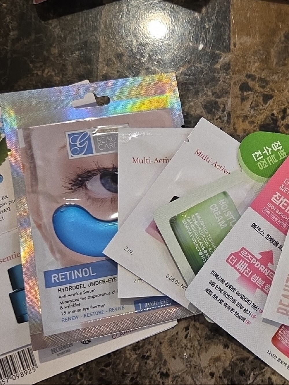 Beautycounter Skincare Sample Assortment with Blue Eye Patch Accent